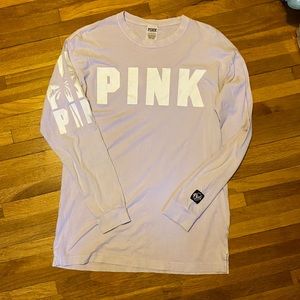Victoria's Secret pink palm trees campus tee 🌴